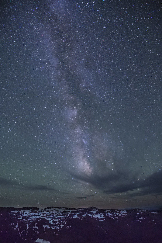 A clear, starry night sky.